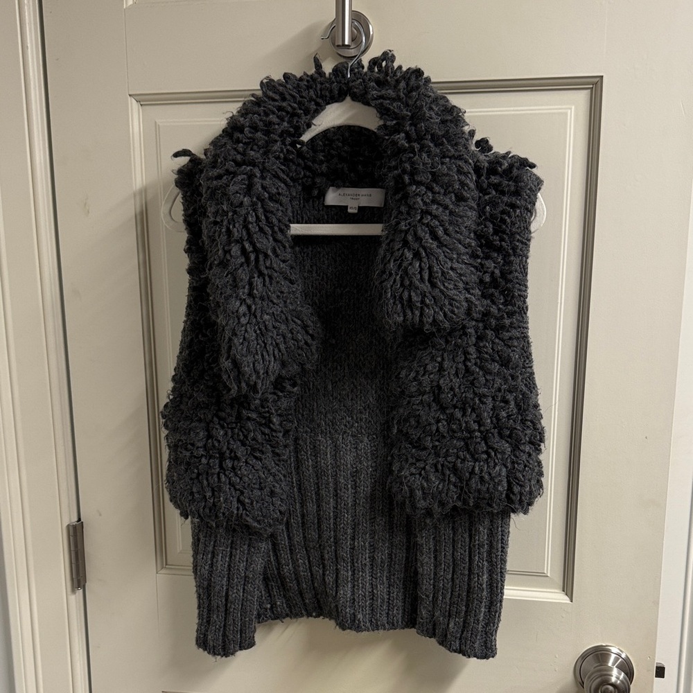 Alexander Wang Dark Gray Textured Women's Vest